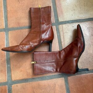 Ralph Lauren Chestnut Heeled Boots